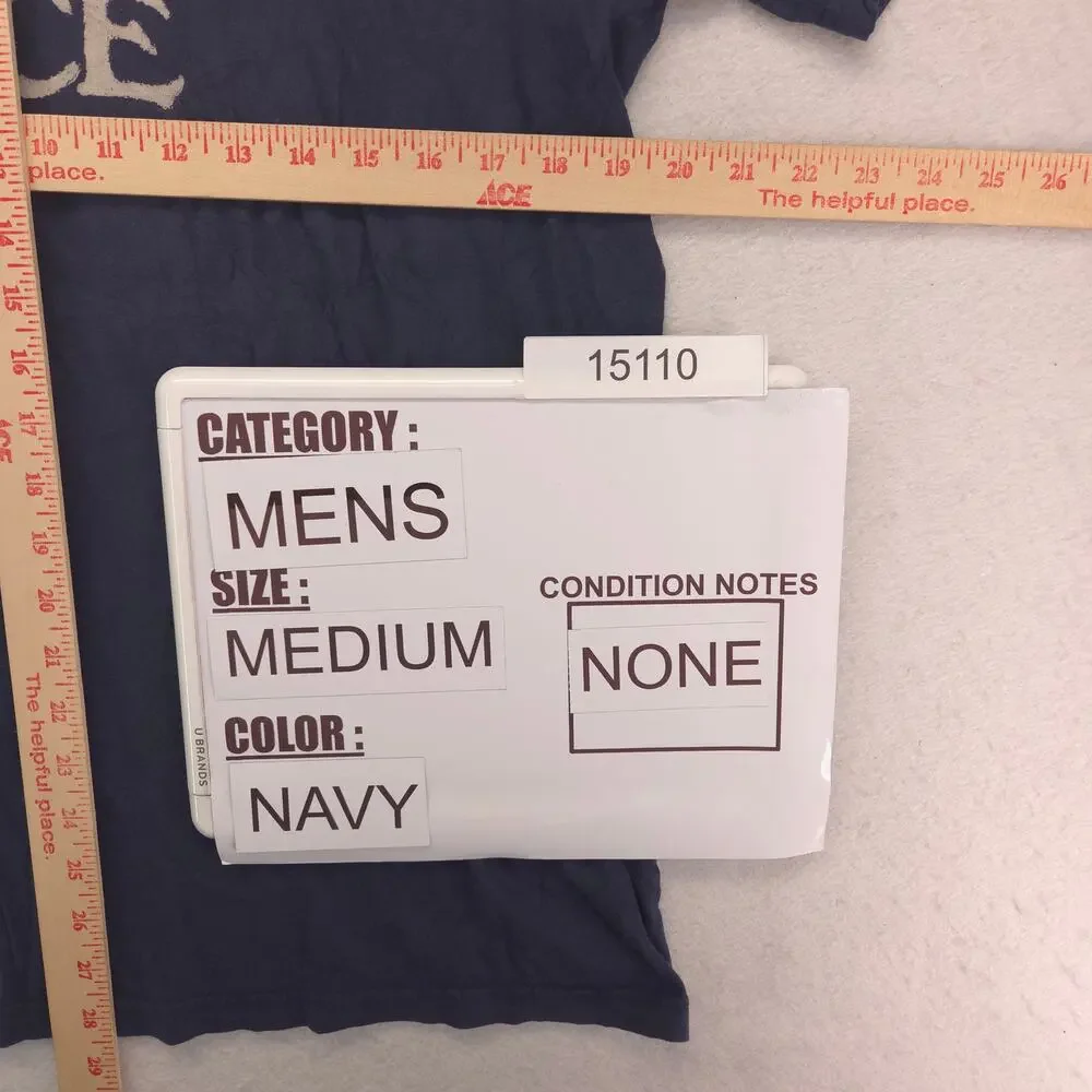 The North Face Casual Crew Neck Graphic T-Shirt Mens Size Medium M Navy Blue